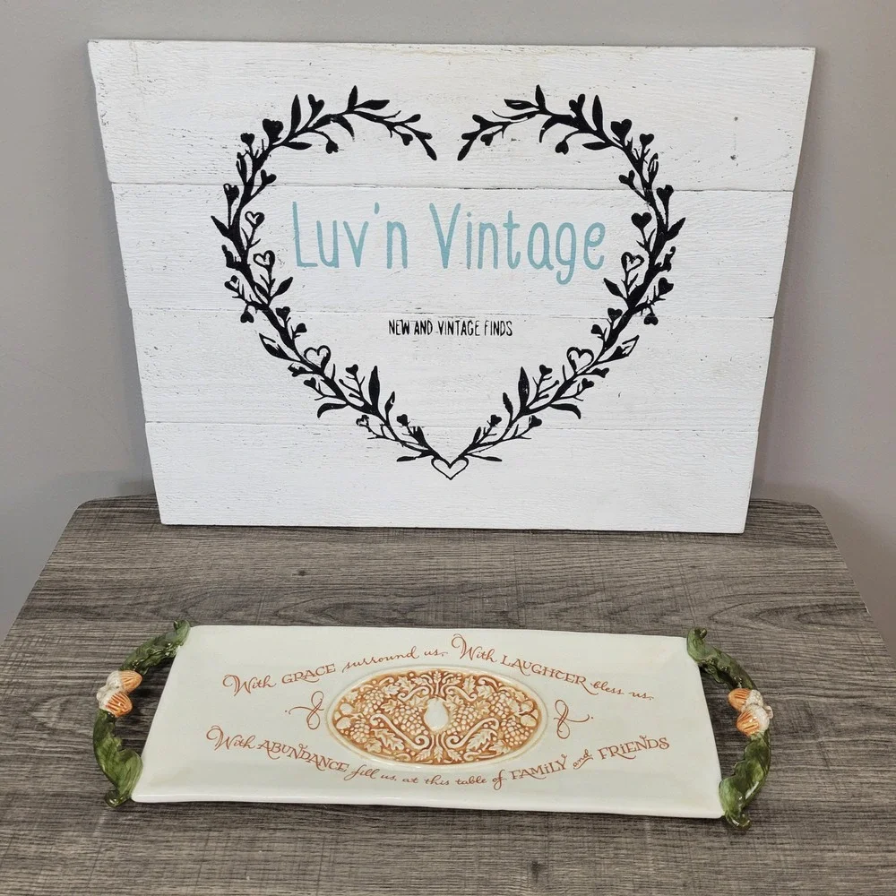 Amscan Home Serving Tray‎ Decorative Fruit Handles Table Decor Centerpiece